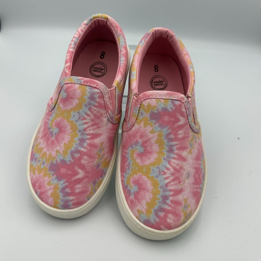 Wonder Nation Pink Tie-Dye Slip on Shoes - Kids Size 8